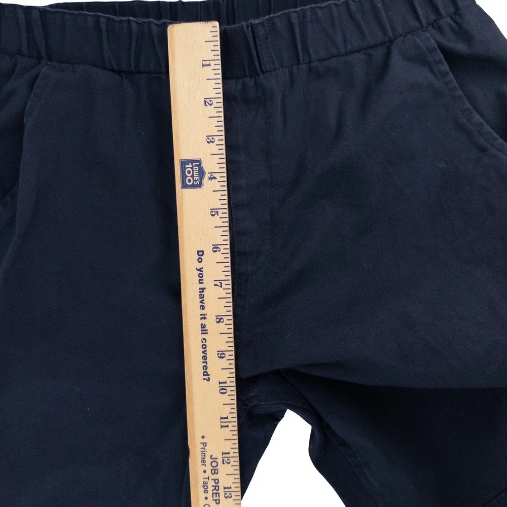 Bearded Goat Mens M Pants Navy Blue Elastic Waist Stretch Twill Gorpcore Utility - Picture 16 of 16